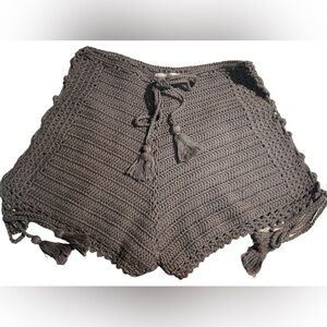 Fox Swim dark brown taupe knit shorts with stretch‎ size small